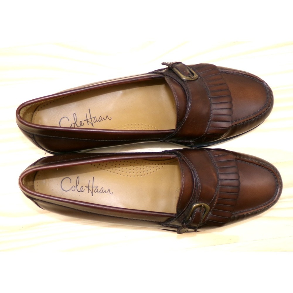Cole Haan Kiltie Pinch Buckle Loafers 03517 Mens Brown Size 9.5 D Slip On - Picture 6 of 7